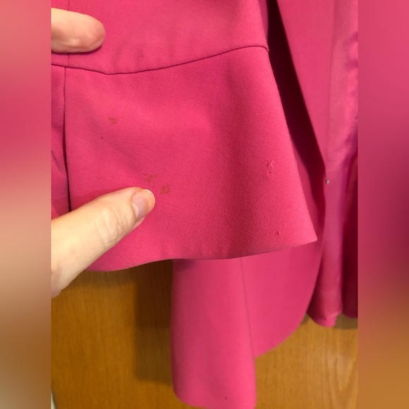 Trina Turk Hot Pink 3/4 Sleeve Barbie Style Blazer Sz 4 - Picture 4 of 8